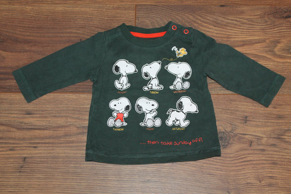 Langarm-Shirt Snoopy, Peanuts, Gr. 62/68