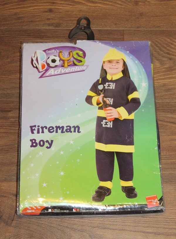 Faschings-Kostüm Feuerwehrmann, smiffy´s, Gr. 7-9 Jahre